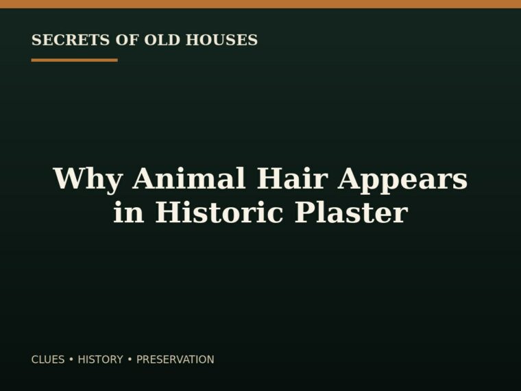 Why Animal Hair Appears in Historic Plaster — editorial illustration