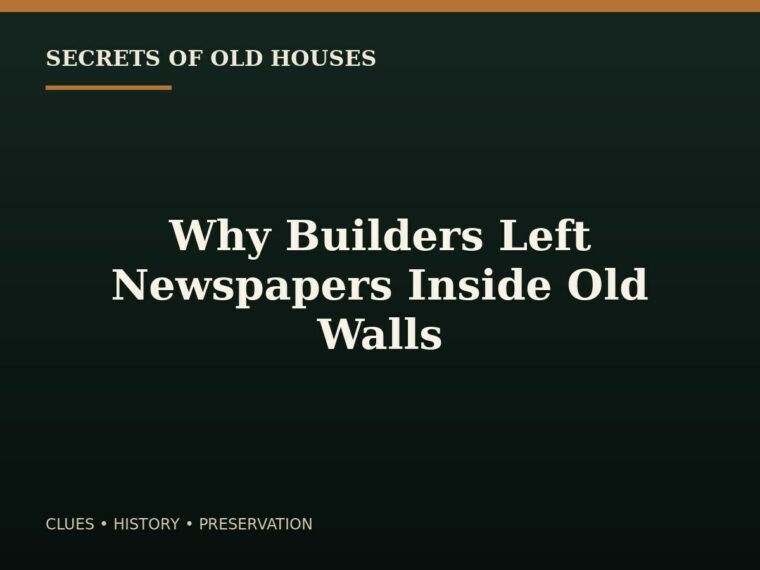 Why Builders Left Newspapers Inside Old Walls — editorial illustration