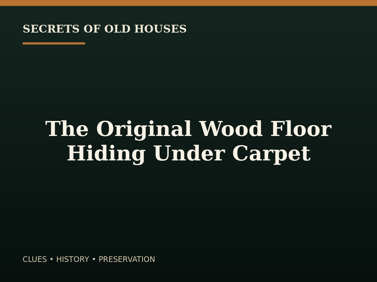 The Original Wood Floor Hiding Under Carpet — editorial illustration
