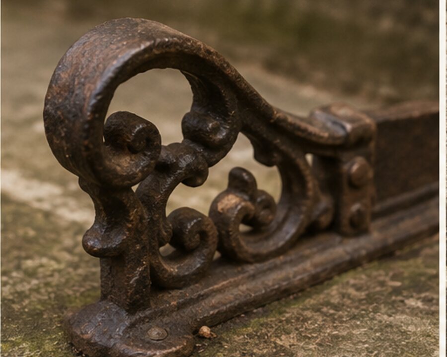 The Iron Boot Scraper Beside an Old Front Step — editorial reconstruction 2