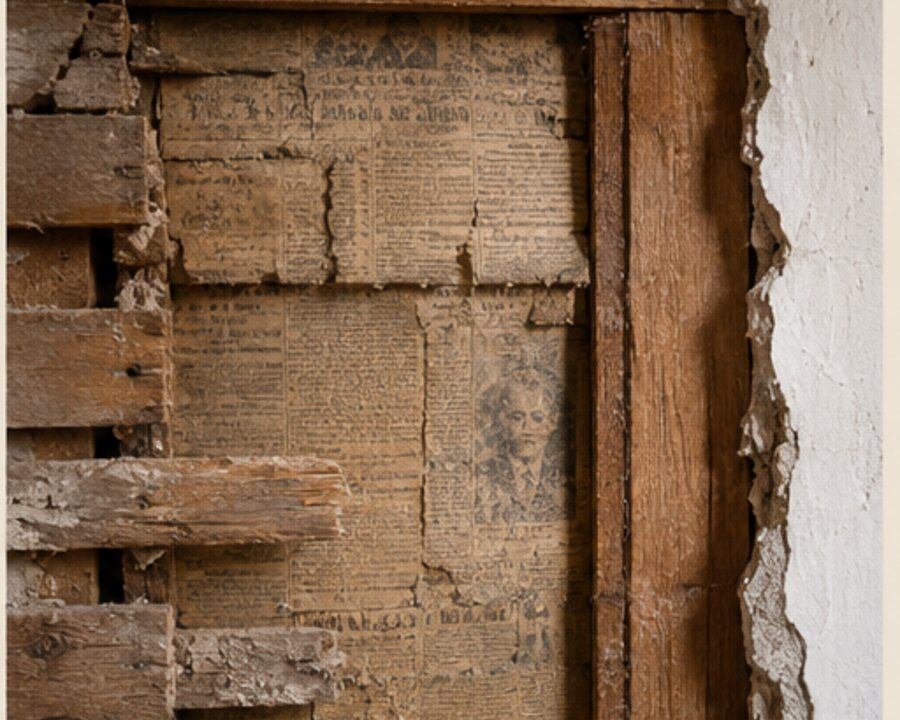 Why Builders Left Newspapers Inside Old Walls — editorial reconstruction 3