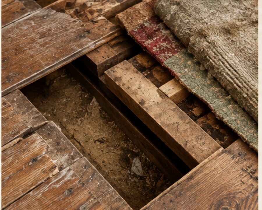 The Original Wood Floor Hiding Under Carpet — editorial reconstruction 3