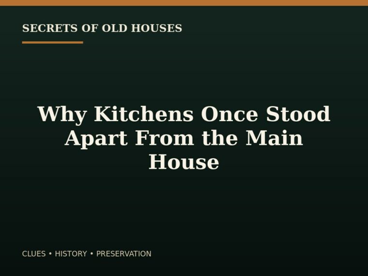 Why Kitchens Once Stood Apart From the Main House — editorial illustration